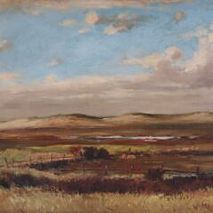 William Ferdinand Macy Oil on Lined Canvas “Nantucket Landscape”