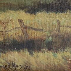 William Ferdinand Macy Oil on Lined Canvas “Nantucket Landscape”