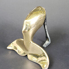 Vintage Brass Figural Whale Fluke Door Knocker
