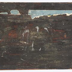 Wendell Macy Oil on Door Panel “Nantucket South Shore Shipwreck”, circa 1886