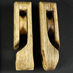 Pair of Whale Bone Snatch Blocks, early 19th Century
