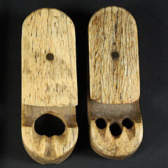 Pair of Whale Bone Snatch Blocks, early 19th Century