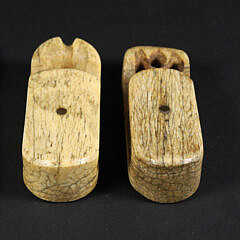 Pair of Whale Bone Snatch Blocks, early 19th Century