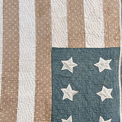 Rare Red, White and Blue Patriotic “Liberty” Quilt, mid 19th Century