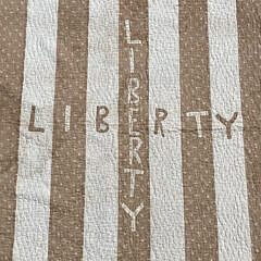 Rare Red, White and Blue Patriotic “Liberty” Quilt, mid 19th Century