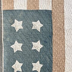 Rare Red, White and Blue Patriotic “Liberty” Quilt, mid 19th Century
