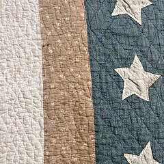 Rare Red, White and Blue Patriotic “Liberty” Quilt, mid 19th Century