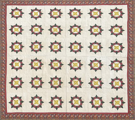 40476 19th Century Calico Pinwheel Patch Work Quilt A IMG_9250