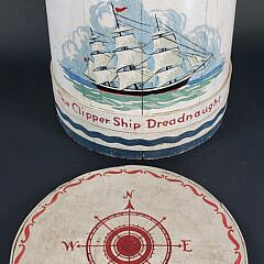 Hand Painted Nautical Decorated Antique Firkin