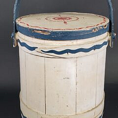 Hand Painted Nautical Decorated Antique Firkin