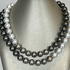 41-4960 White South Sea Black Tahitian Necklace B IMG_9026