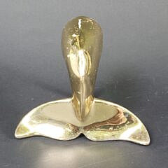 Vintage Brass Figural Whale Fluke Door Knocker