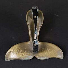 Vintage Brass Figural Whale Fluke Door Knocker