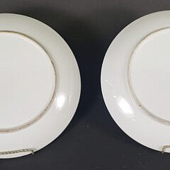 Pair of Export Style Federal Eagle and Shield Porcelain Dinner Plates, 20th century