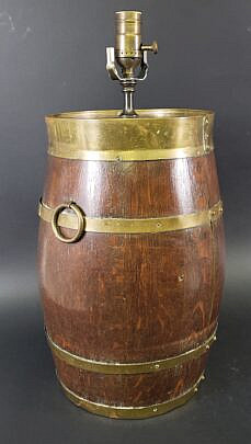 4107-955 Brass Bound Barrel Lamp A