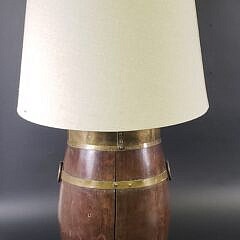 Antique English Oak Electrified Brass Bound Barrel