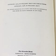 William Ferdinand Macy “The Story of Old Nantucket” Hard Cover Book, 1928