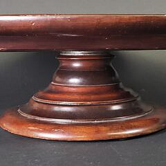 Rare Antique Satinwood Fan Inlaid Dish Top Lazy Susan, 19th century
