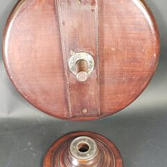 Rare Antique Satinwood Fan Inlaid Dish Top Lazy Susan, 19th century