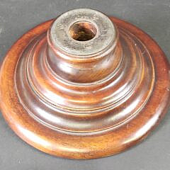 Rare Antique Satinwood Fan Inlaid Dish Top Lazy Susan, 19th century
