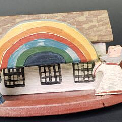 American Folk Art Carved and Painted Noah’s Ark Set, 20th century