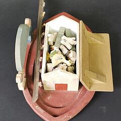 American Folk Art Carved and Painted Noah’s Ark Set, 20th century