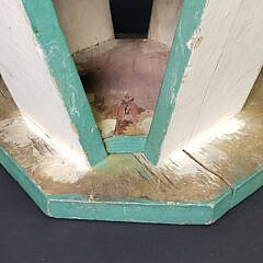 Pair of Antique Green and White Painted Arts and Crafts Stools, 20th century