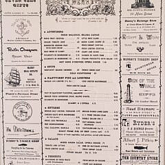Vintage Framed Original Opera House Nantucket Menu