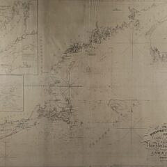 Antique Edward Blunt Map, “The North Eastern Coast of North America”, Chart