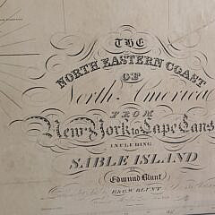 Antique Edward Blunt Map, “The North Eastern Coast of North America”, Chart