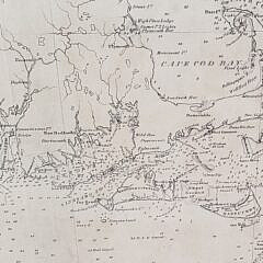 Antique Edward Blunt Map, “The North Eastern Coast of North America”, Chart