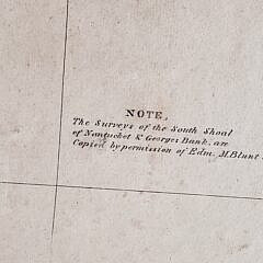 Antique Edward Blunt Map, “The North Eastern Coast of North America”, Chart