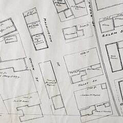 Antique/Vintage Nantucket Accessors Street Map, 20th century