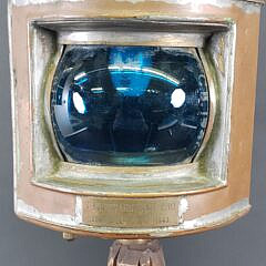 Pair of Vintage Carved and Painted Figural Port and Starboard Ships Light Lamp