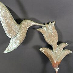 Vintage Figural Humming Bird Copper Weathervane, 20th century