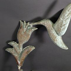 Vintage Figural Humming Bird Copper Weathervane, 20th century