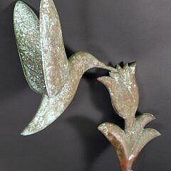 Vintage Figural Humming Bird Copper Weathervane, 20th century