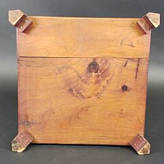 Antique Geometric Exotic Multiwood and Mother of Pearl Inlaid Box