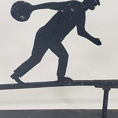 Vintage Mid Century Figural Bowler Directional Weathervane, 20th century