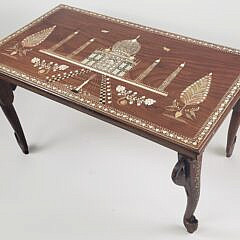 Vintage Anglo Indian Bone Inlaid Coffee Table