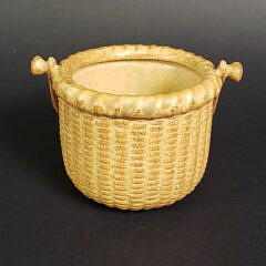 Vintage George Davis Ceramic 2 Egg Nantucket Lightship Basket, 20th century