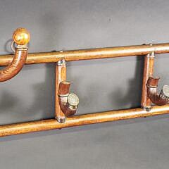 Antique English Bamboo Hanging Hat and Coat Rack