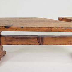 Vintage Folk Art Figural Carved Pine Sperm Whale Coffee Table