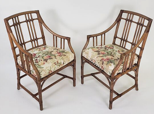 4158-955 Pair Mcguire Chairs A
