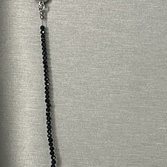 17mm – 22mm White Baroque Fresh Water Pearl and Black Spinel Opera Length Necklace
