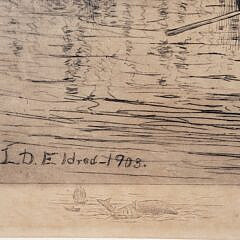 Lemuel D. Eldred Antique Fairhaven, Ma, Etching