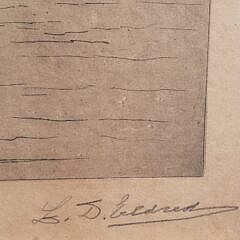 Lemuel D. Eldred Antique Fairhaven, Ma, Etching