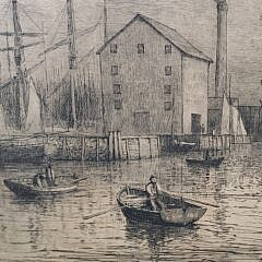 Lemuel D. Eldred Antique Fairhaven, Ma, Etching
