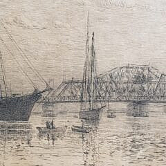 Lemuel D. Eldred Antique Fairhaven, Ma, Etching