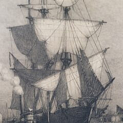 Lemuel D. Eldred Antique Fairhaven, Ma, Etching